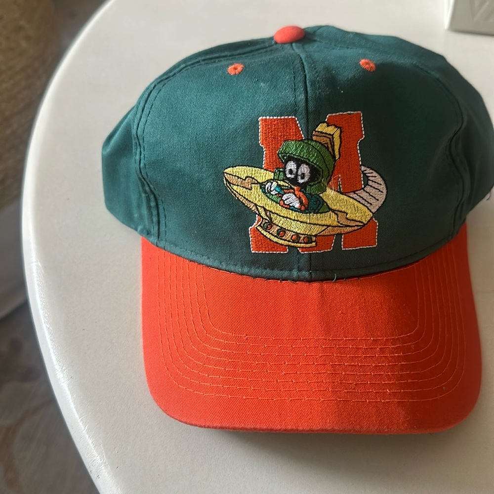 Vintage 1993 Marvin The Martian Looney Tunes Baseball Snapback Hat Cap
